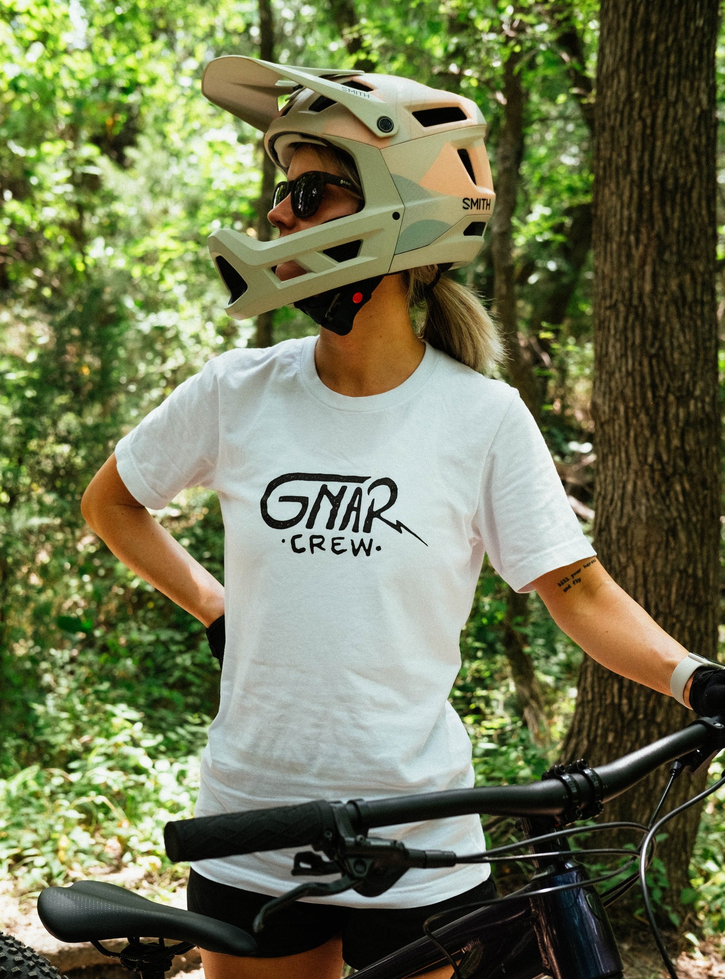 Gnar Crew Logo - White